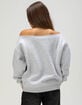 RSQ x Peanuts Halloween Snoopy Pumpkin Womens Off The Shoulder Sweatshirt image number 4