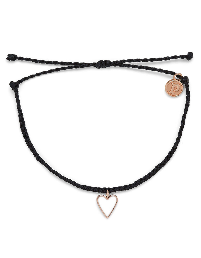 PURA VIDA Petite Heart Black Bracelet image number 0