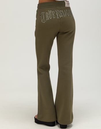 TRUE RELIGION Studded Womens Mid Rise Flare Sweatpants Alternative Image