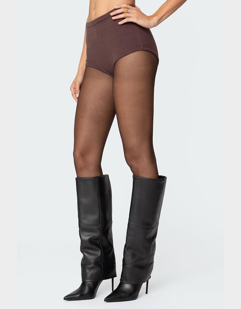 EDIKTED Ashlin Knit Micro Shorts image number 3