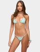 EDIKTED Junie Mixed Button Triangle Bikini Top image number 1