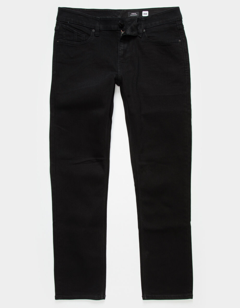 VOLCOM Vorta Mens Black Slim Straight Jeans image number 0