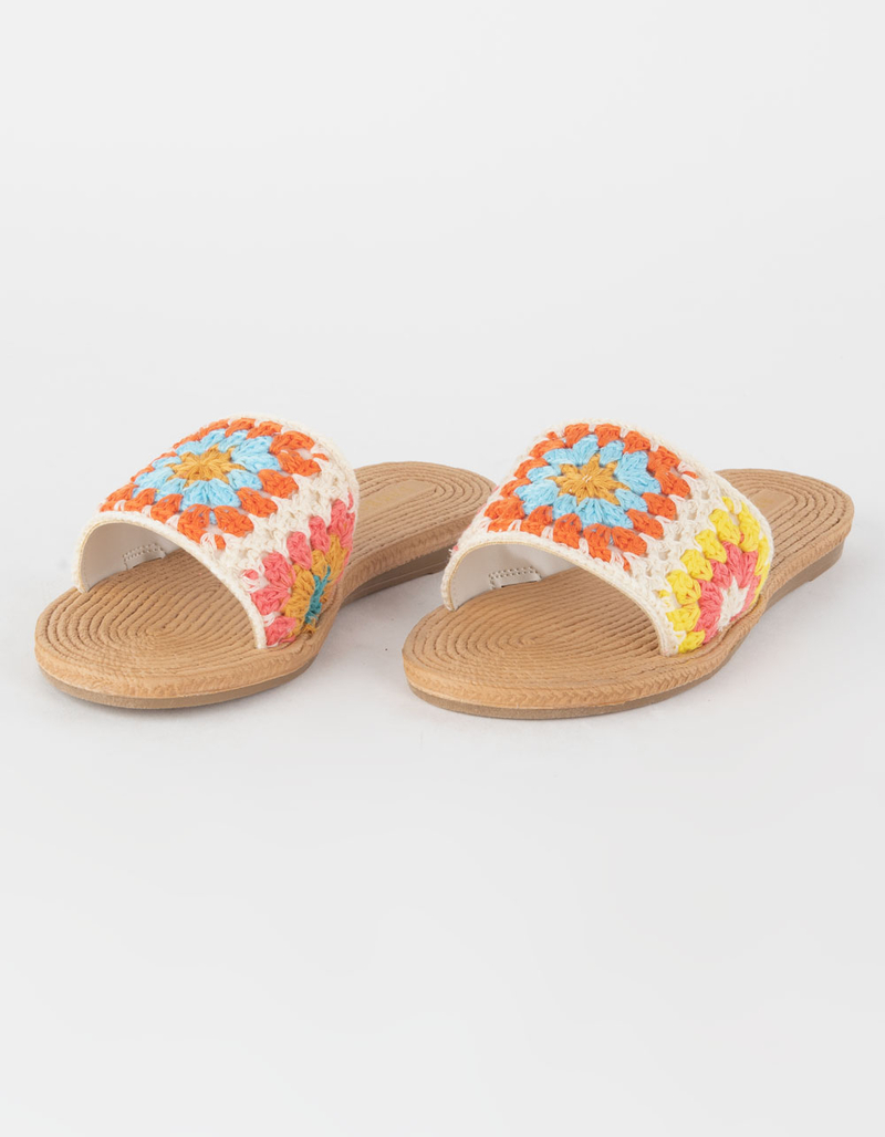 BAMBOO Athena Womens Crochet Flat Sandals image number 0