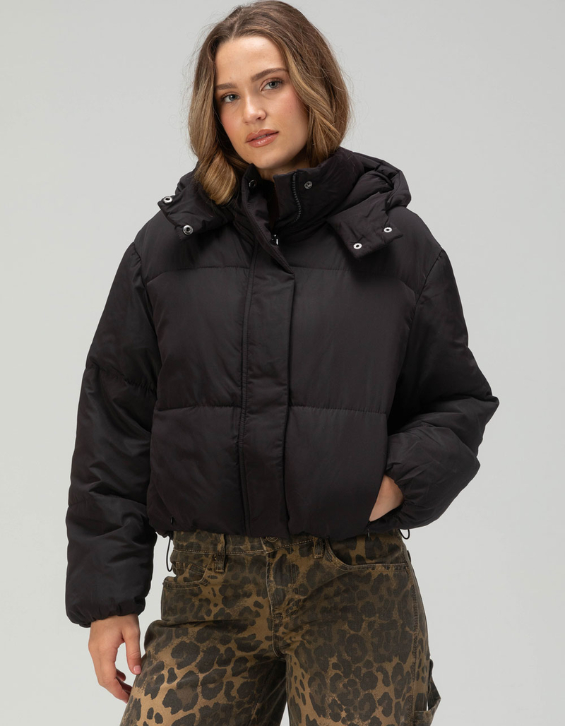 LOVE TREE Womens Hooded Puffer Jacket image number 0