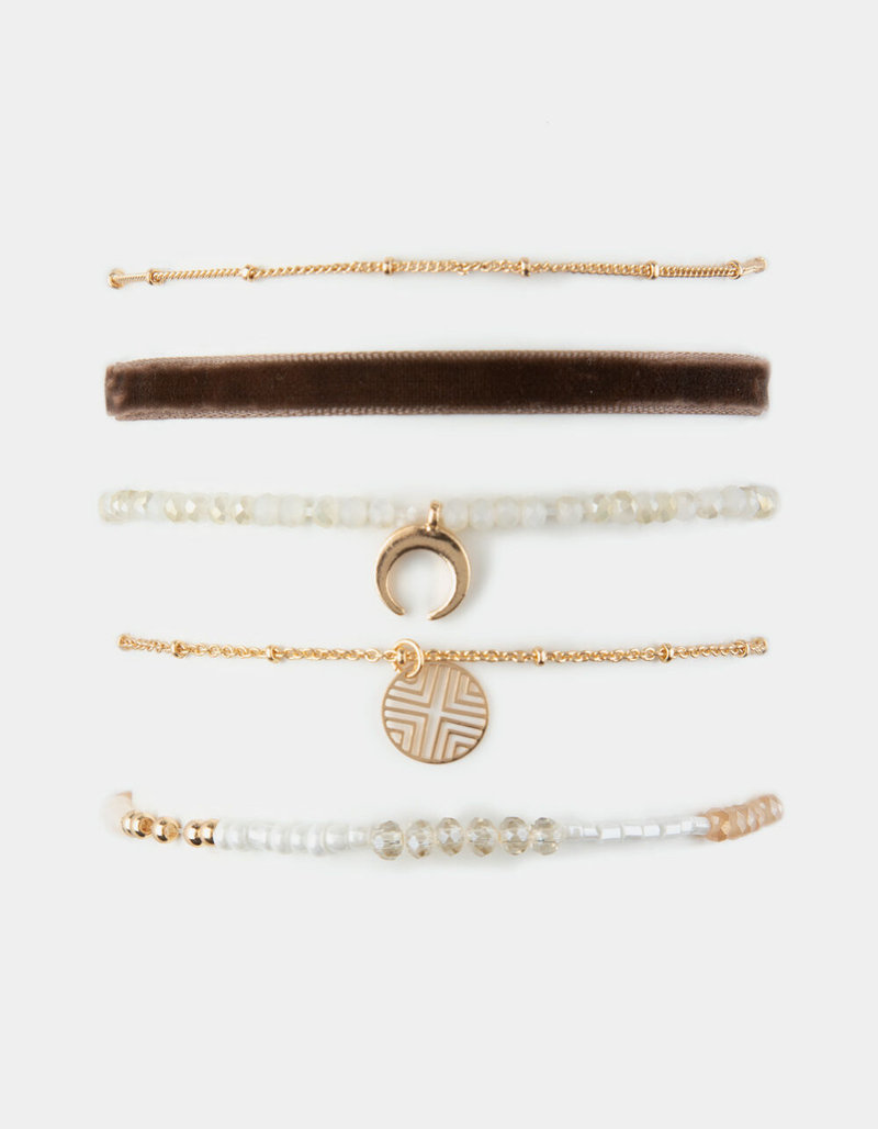 FULL TILT 5 Pack Moon & Velvet Bracelets image number 0