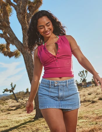 FREE PEOPLE Gallivanting Peekaboo Womens Skort Primary Image