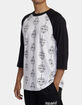 RVCA x Mister Cartoon Smile Now Mens Baseball Tee image number 3