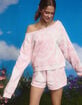 FULL TILT Tie-Dye Womens Off The Shoulder Sweatshirt image number 6