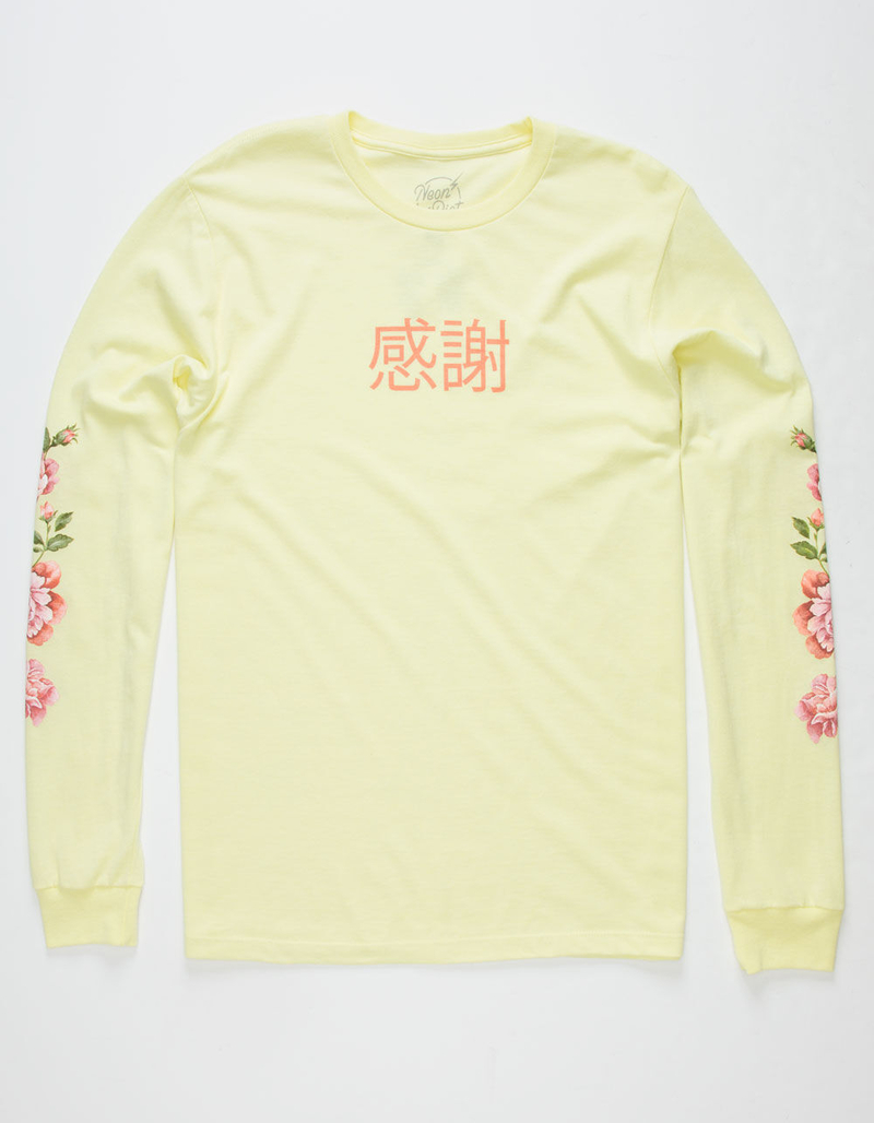 NEON RIOT Thank You Rose Mens T-Shirt image number 0