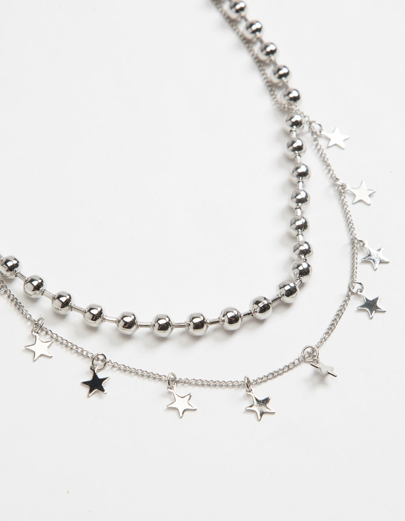 FULL TILT Layered Ball & Star Necklace image number 1