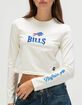 THE WILD COLLECTIVE Buffalo Bills Womens Long Sleeve Baby Tee image number 2