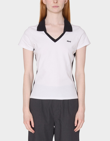 OBEY Meredith Collared Womens Short Sleeve Tee Primary Image