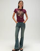 FULL TILT Wing Rhinestone Womens Tee image number 2