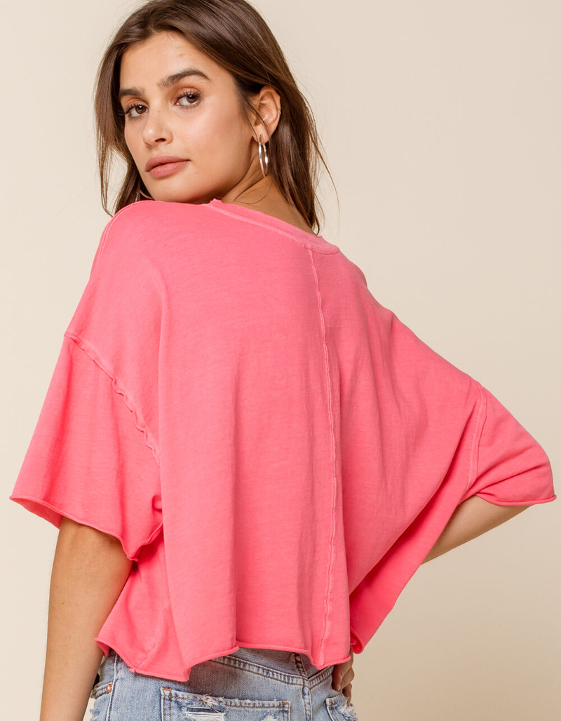 FREE PEOPLE Honey Womens Pink Tee image number 2
