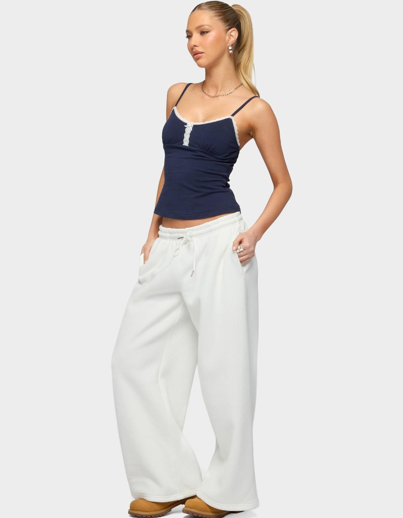 EDIKTED Petite Kamari Low Rise Wide Sweatpants image number 3