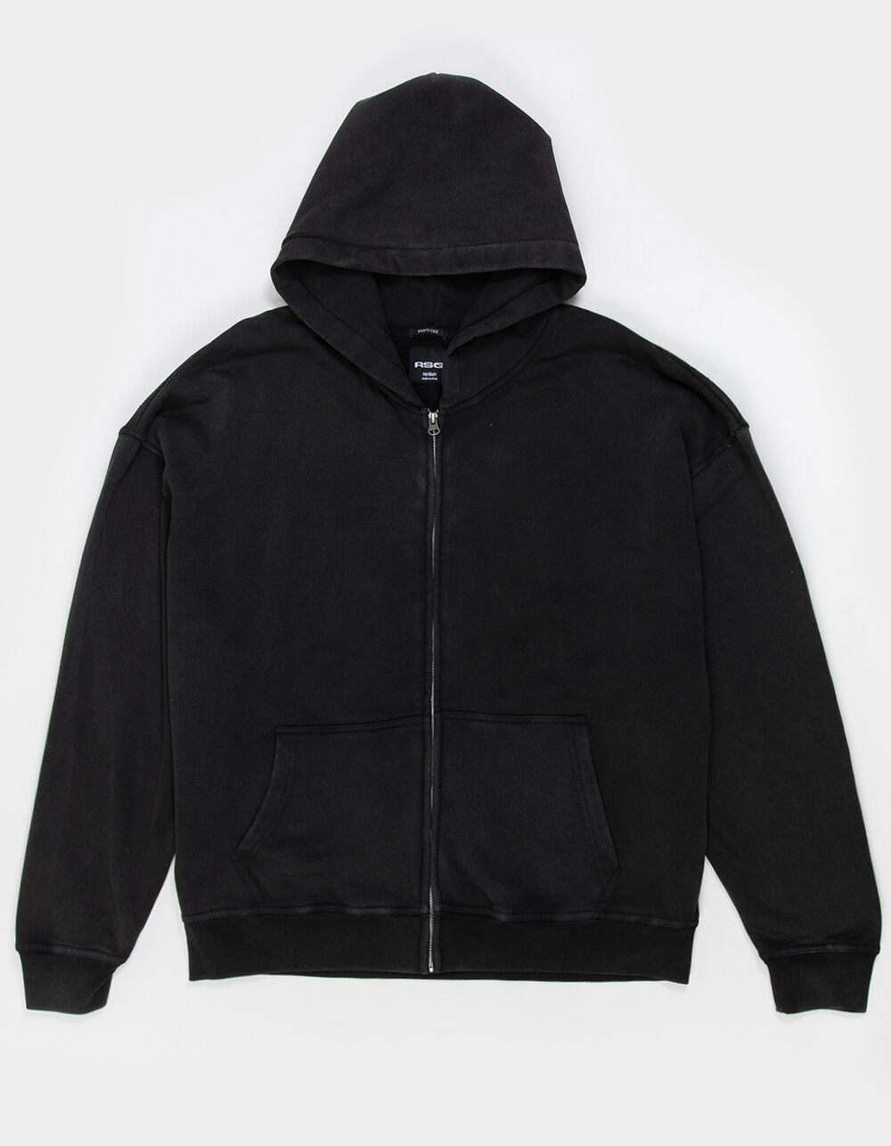 HOODIE / WASHED BLACK S【男女兼用】 RSQ Mens Washed Zip-Up Oversized Hoodie - BLACK | Tillys