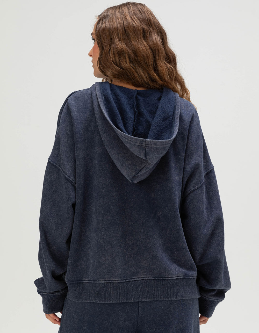 TILLYS Womens Oversized Zip-Up Hoodie - NAVY | Tillys