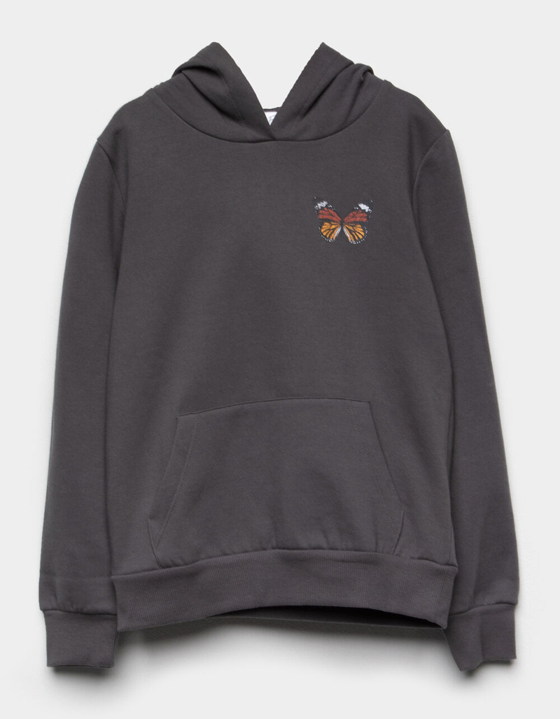 WHITE FAWN Butterfly Oversized Girls Hoodie image number 1