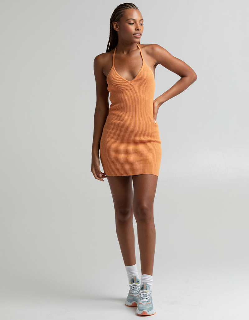 FULL TILT Space Dye Halter Bodycon Dress image number 6