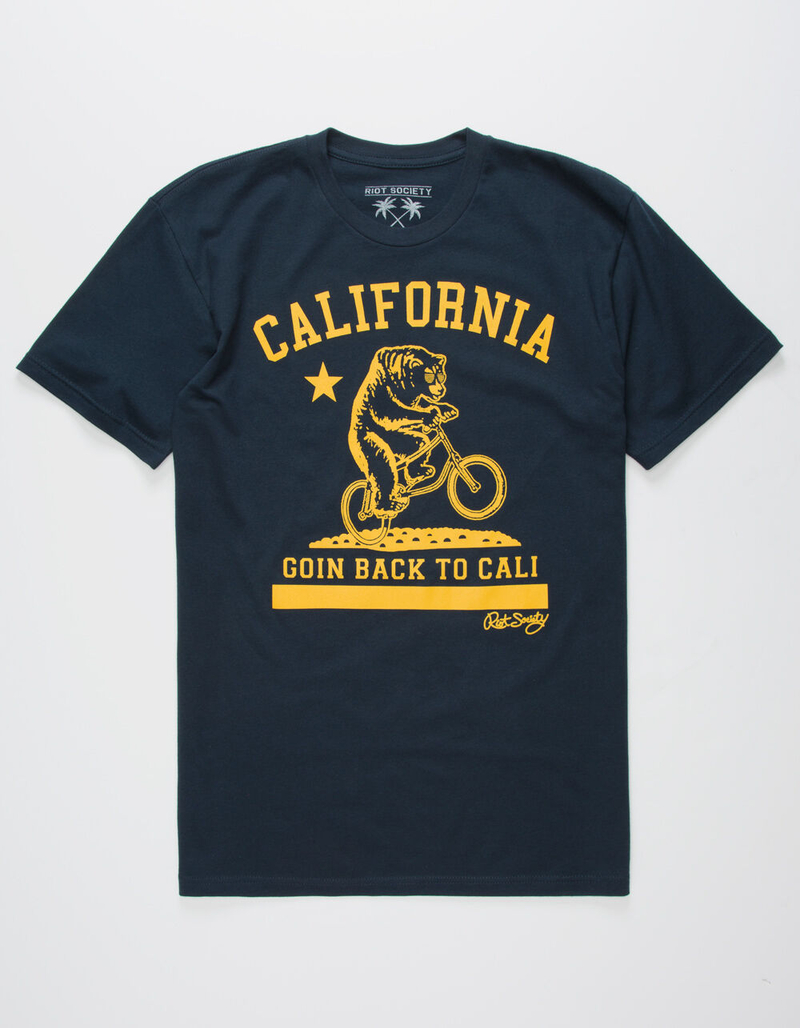 RIOT SOCIETY Bike Back To Cali Mens T-Shirt image number 0