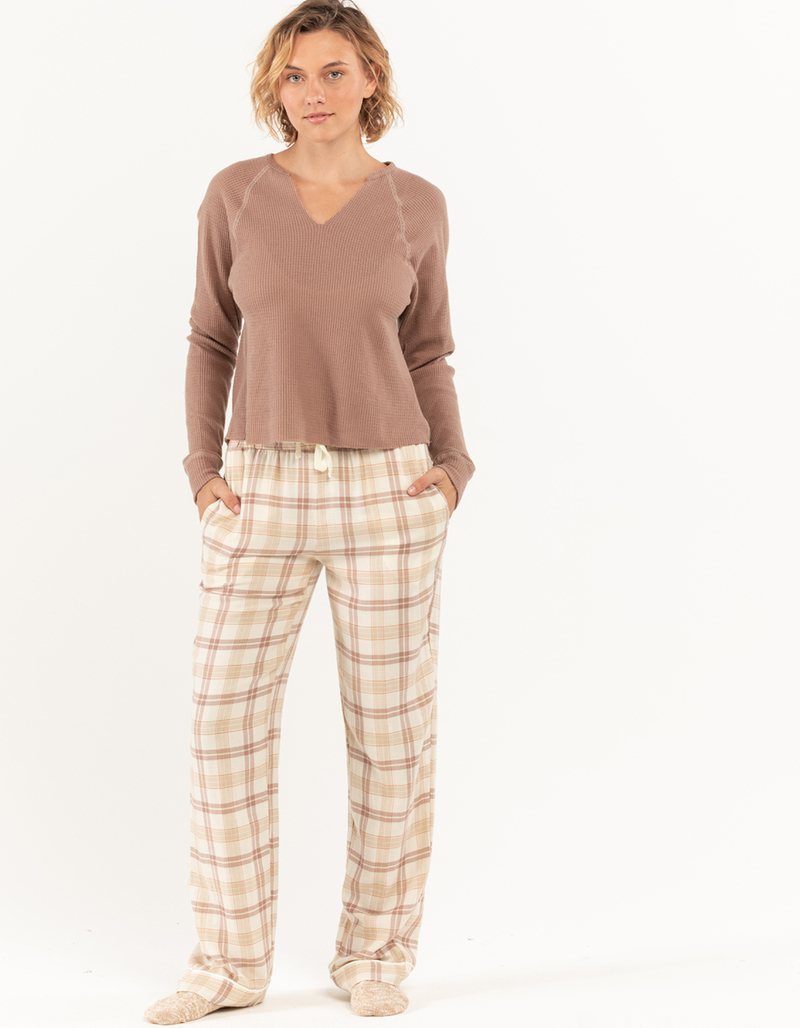 SKY & SPARROW Womens Plaid Pajama Pants image number 4