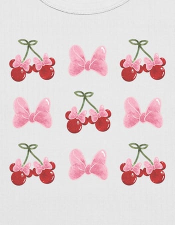 DISNEY Minnie Cherry Bows Womens Baby Tee Alternative Image