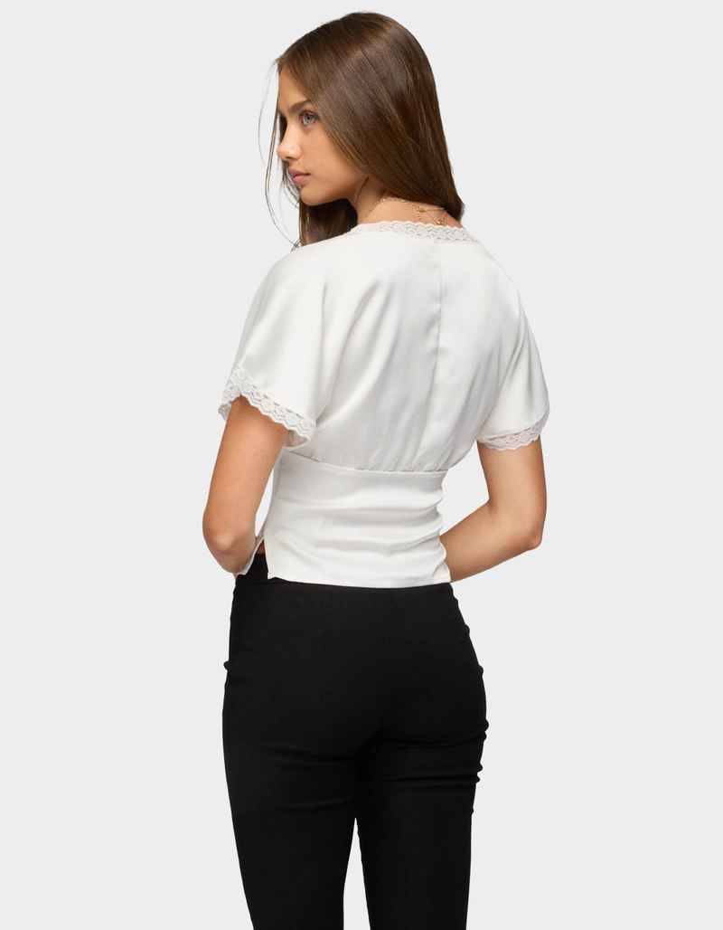 EDIKTED Ihara Lacey Cinched Waist Top image number 2