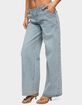EDIKTED Buckled Low Rise Baggy Jeans image number 2