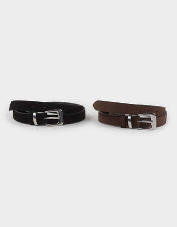 2 Pack Suede Bonded Leather Belts Primary Image