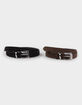 2 Pack Suede Bonded Leather Belts image number 1
