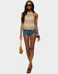 EDIKTED Kelsie Zigzag Crochet Halter Top image number 5