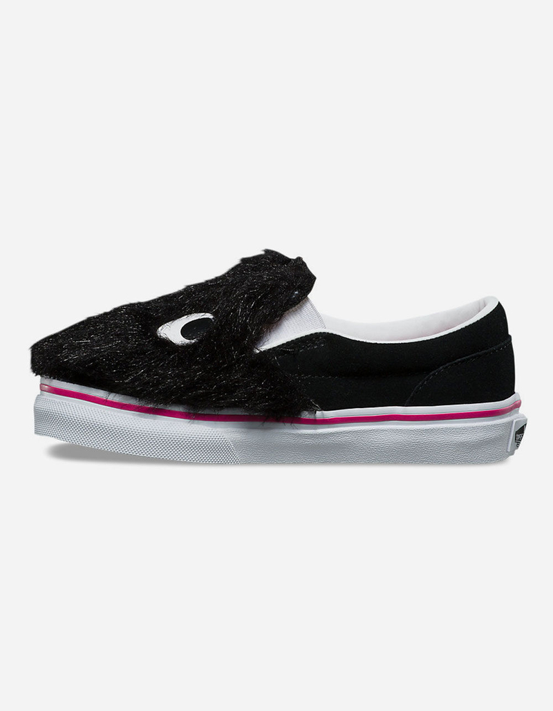 VANS Slip On Friend Party Fur Black & True White Girls Shoes image number 3