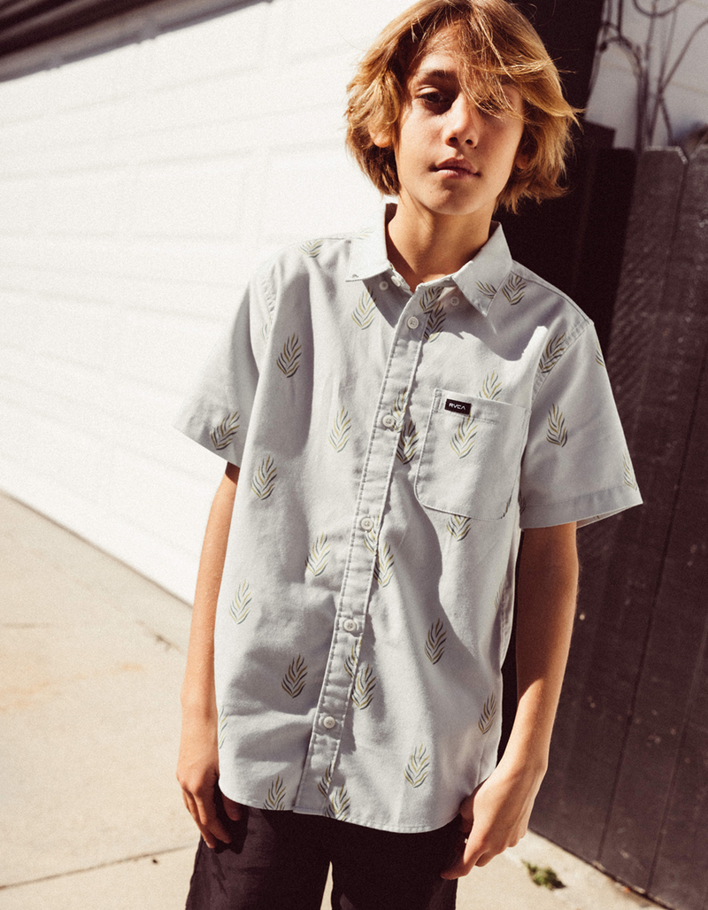 RVCA That'll Do Boys Button Up Shirt image number 1