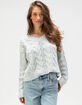 FREE PEOPLE Washed Cable Knit Womens V-Neck Sweater image number 2