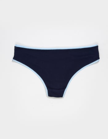 FULL TILT Bow Lace Trim Rib Cheeky Panties Alternative Image