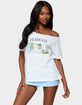 EDIKTED Hawaiian Babe Off Shoulder Tee image number 1