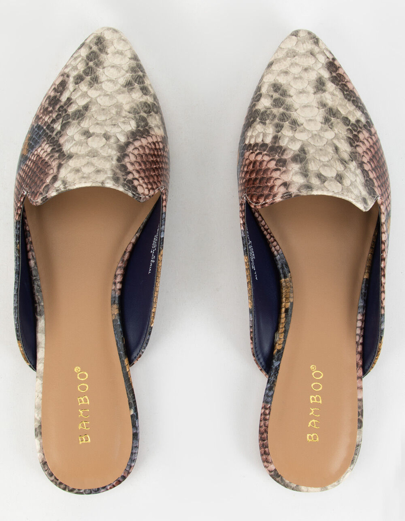 BAMBOO Snake Womens Mules image number 4