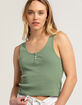 FULL TILT Womens Henley Tank Top image number 1