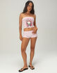ED HARDY Pink Flame Skull Womens Micro Shorts image number 1