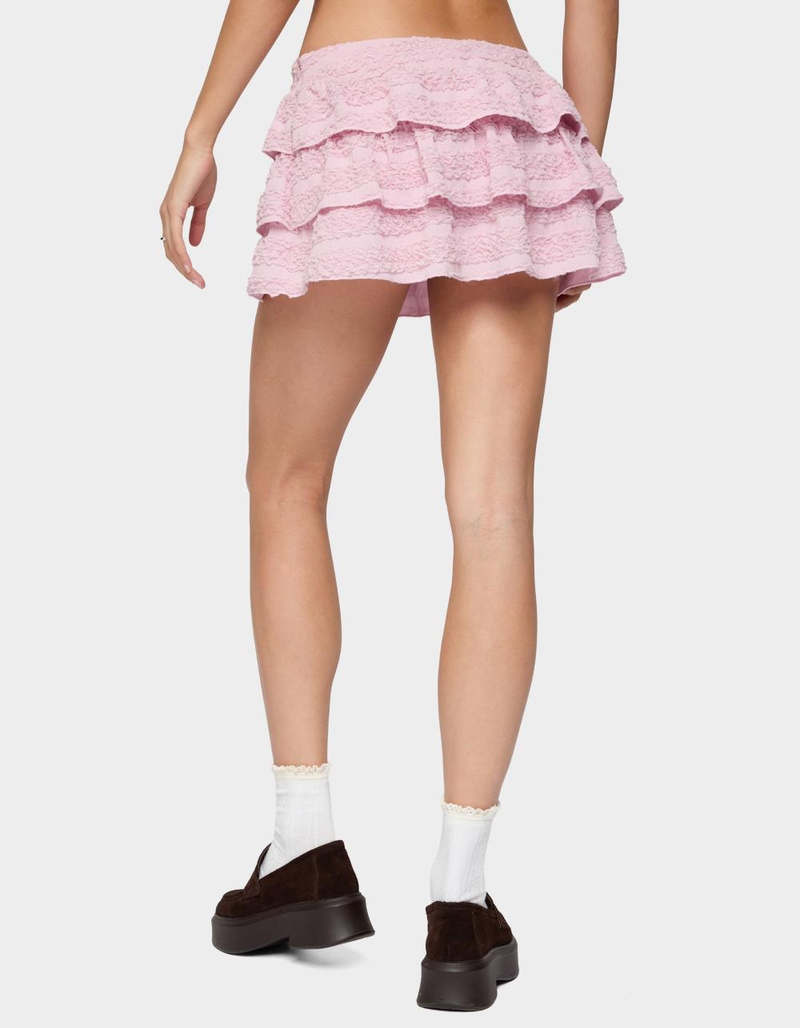 EDIKTED Margaux Textured Ruffle Mini Skort image number 2