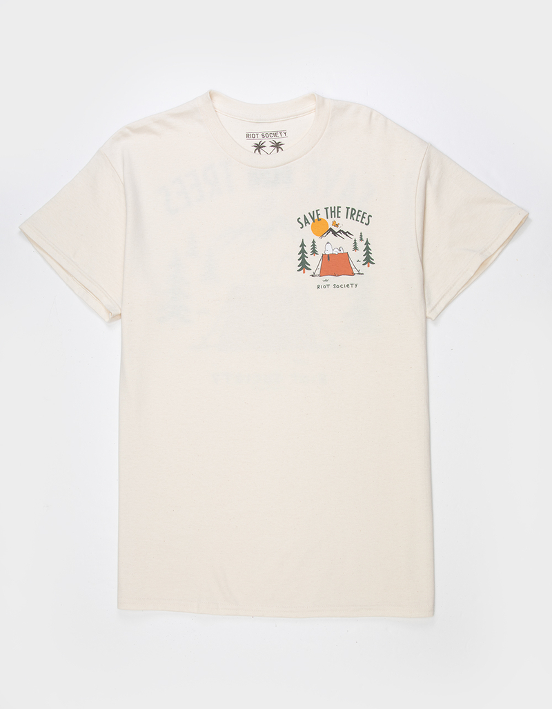 RIOT SOCIETY x Peanuts Save The Trees Mens Tee image number 1