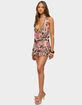EDIKTED Aleena Floral Leopard Halter Mini Dress image number 2