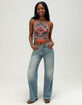 TRUE RELIGION Buddha Womens Scarf Halter Top image number 2