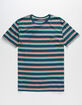QUIKSILVER Coreky Mate Mens Stripe T-Shirt image number 1