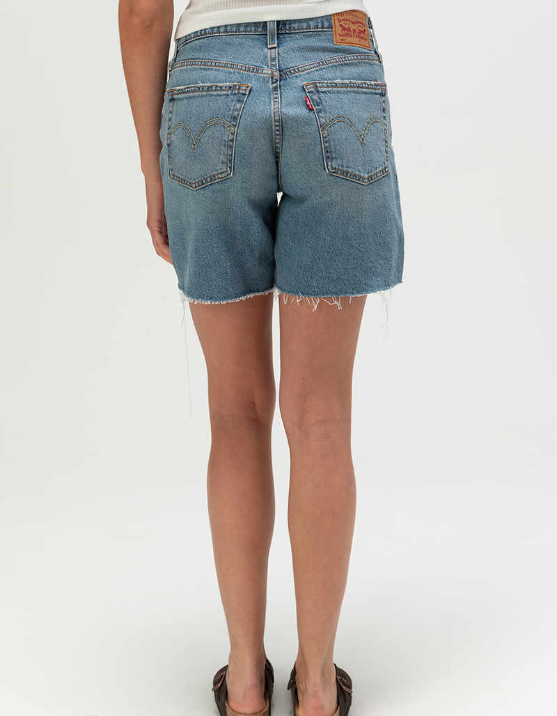 LEVI'S 501 Womens Mid Thigh Shorts - Ticked And Untied image number 3