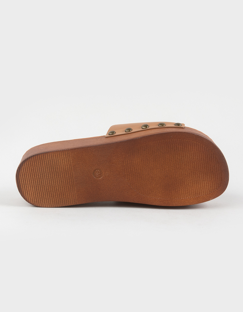 BAMBOO Rez Womens Studded Flatform Slides image number 4