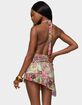 EDIKTED Kora Mixed Print Backless Mini Dress image number 3