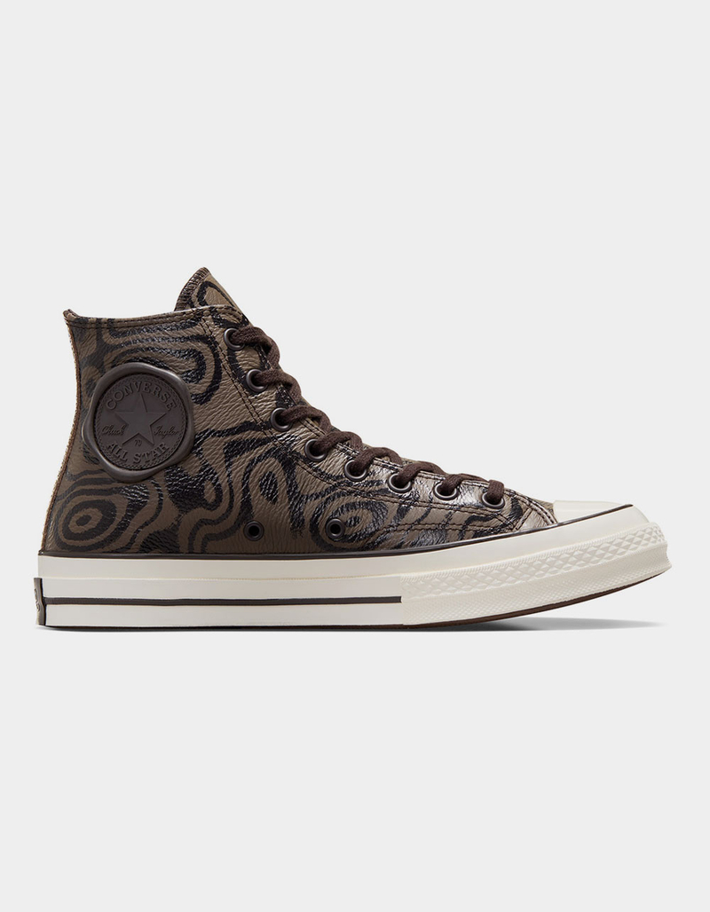 CONVERSE x Wonka Chuck 70 Chocolate Swirl High Top Shoes - BROWN 