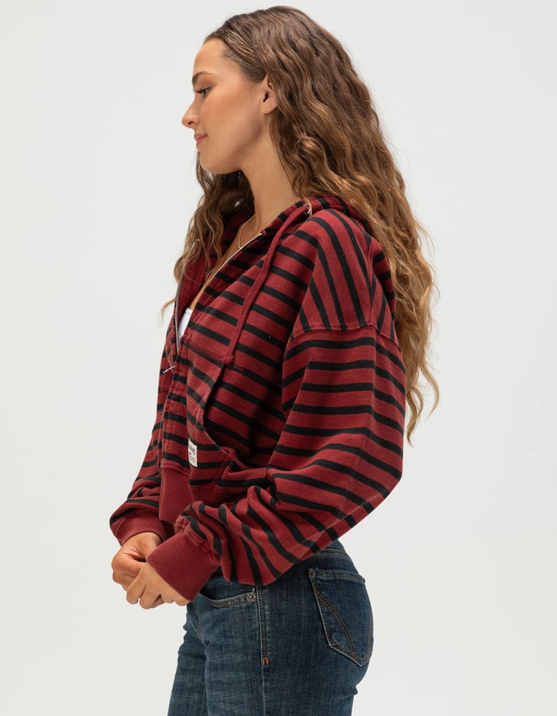 BDG Urban Outfitters Womens Stripe Zip-Up Hoodie image number 2