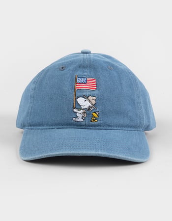 RSQ x Peanuts Denim Womens Strapback Dad Hat Alternative Image